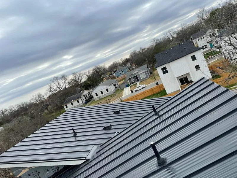 Standing seam metal roof panels with vents for Skylight Repair in Galion